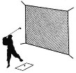 7/8in BLACK  GOLF SCREEN 10' x 10', ROPED EDGES